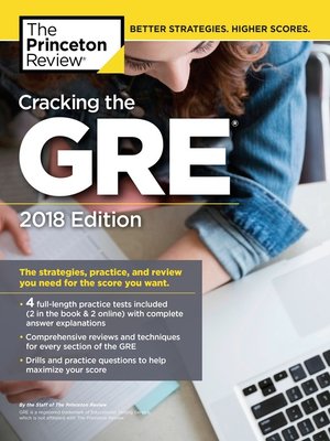 cover image of Cracking the GRE with 4 Practice Tests, 2018 Edition
